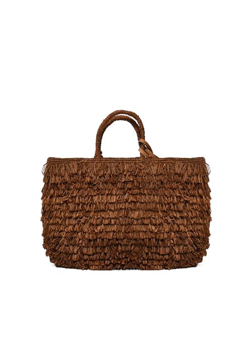 Borsa Keisha Large in rafia Rhum AFAR | KEISHA LRHUM